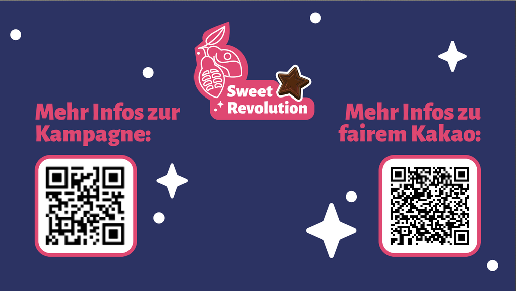 Winterliche Anhänger für Schokoladennikoläuse und Weihnachtsbäume - "Zeit für faire Schokolade"