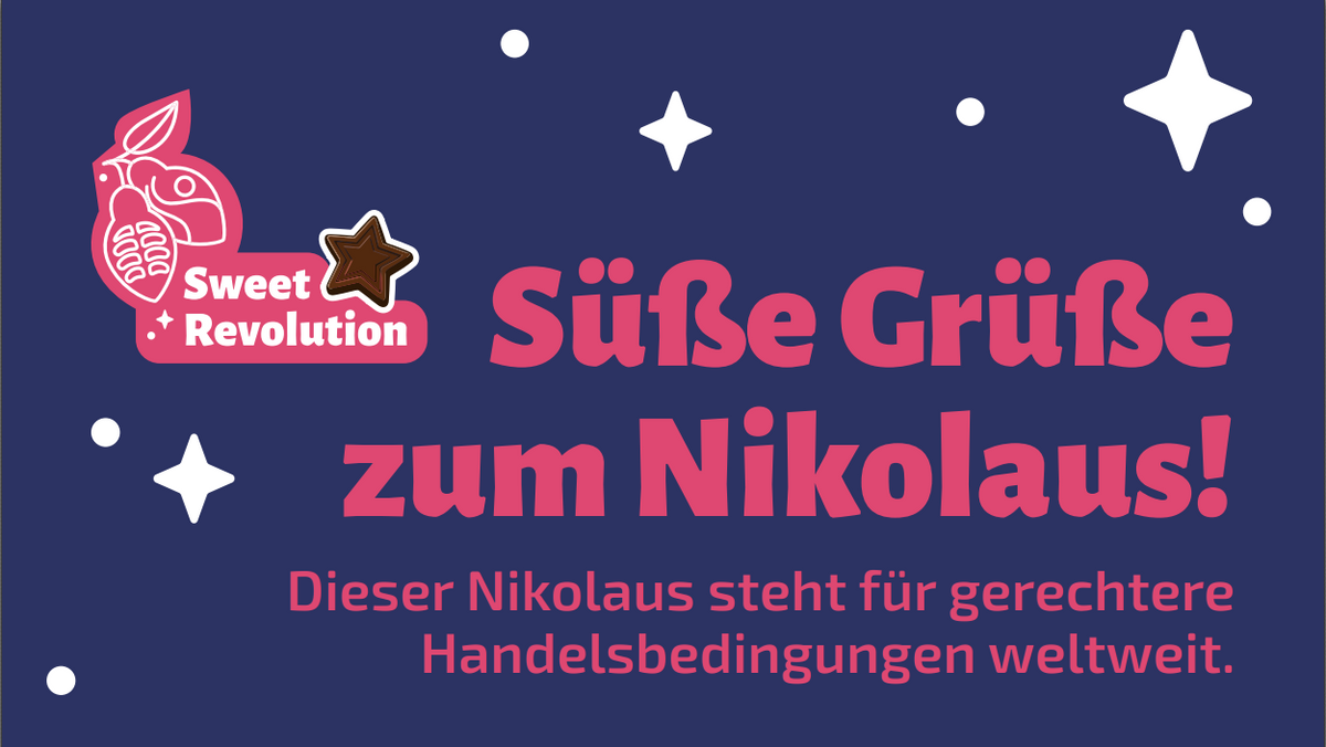 Winterliche Anhänger für Schokoladennikoläuse und Weihnachtsbäume - "Süße Grüße zum Nikolaus"