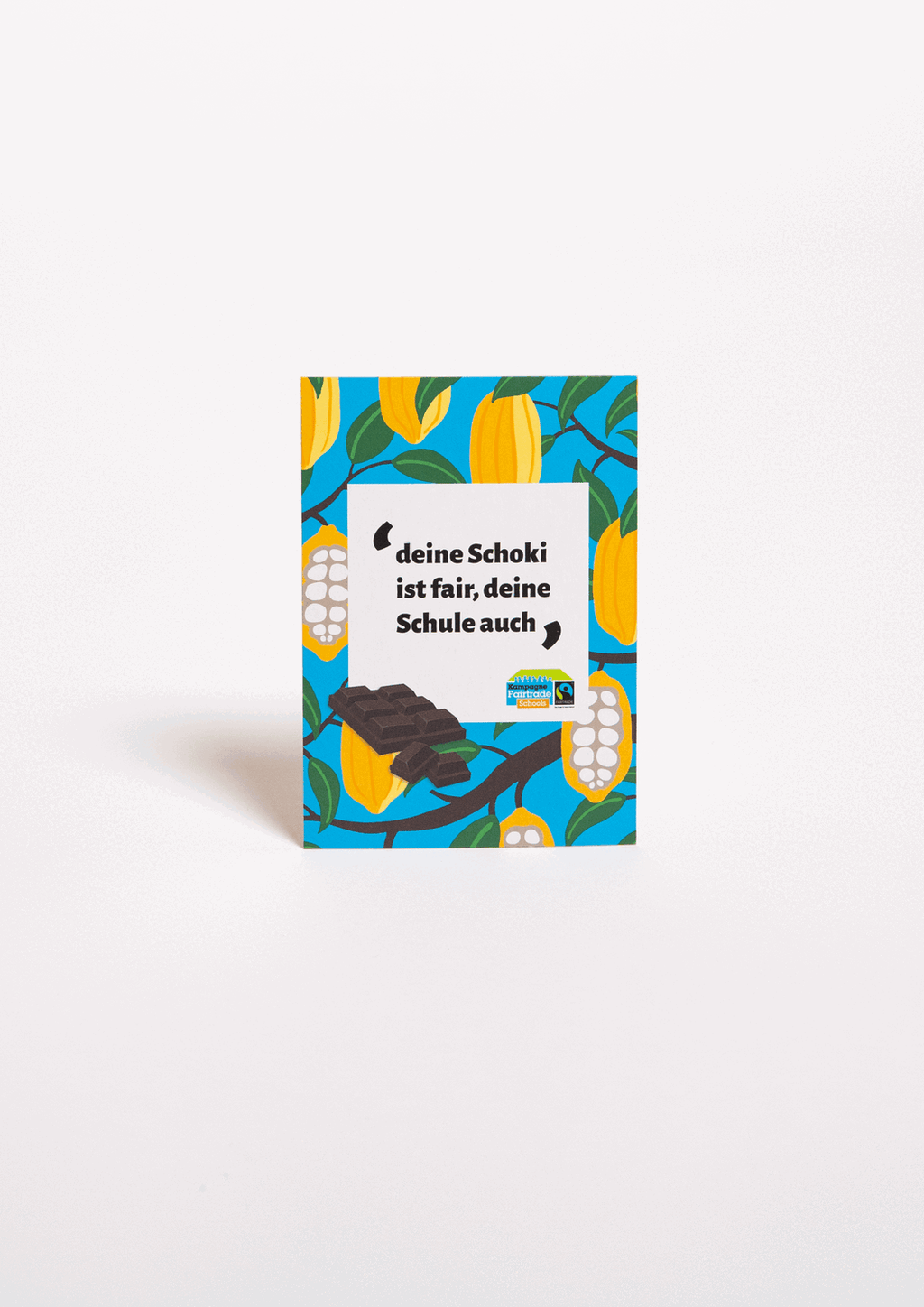 Fairtrade-Schools Postkarte Schokolade