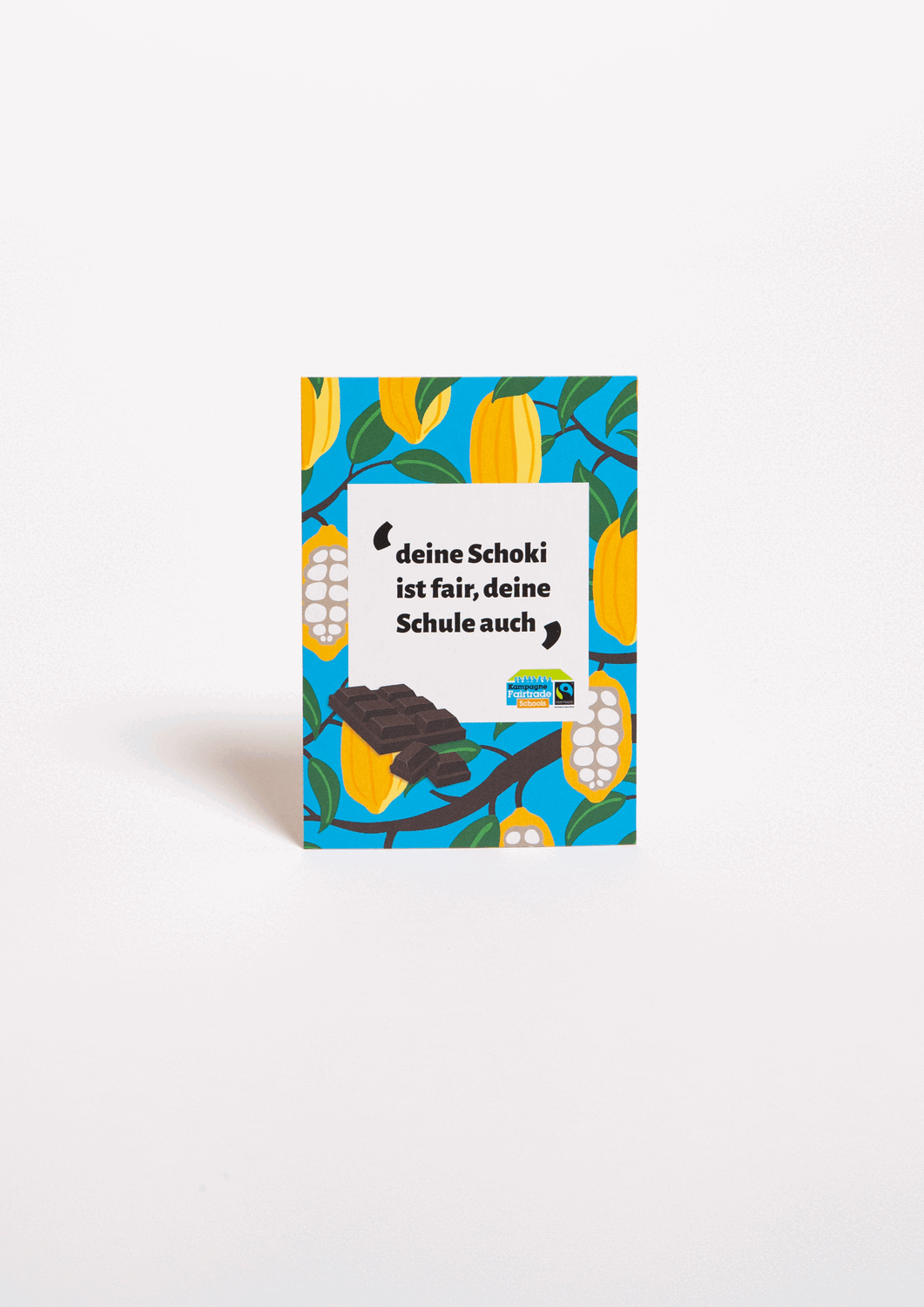 Fairtrade-Schools Postkarte Schokolade