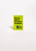 Aufkleber "Bei uns gibt es Fairtrade-Produkte"