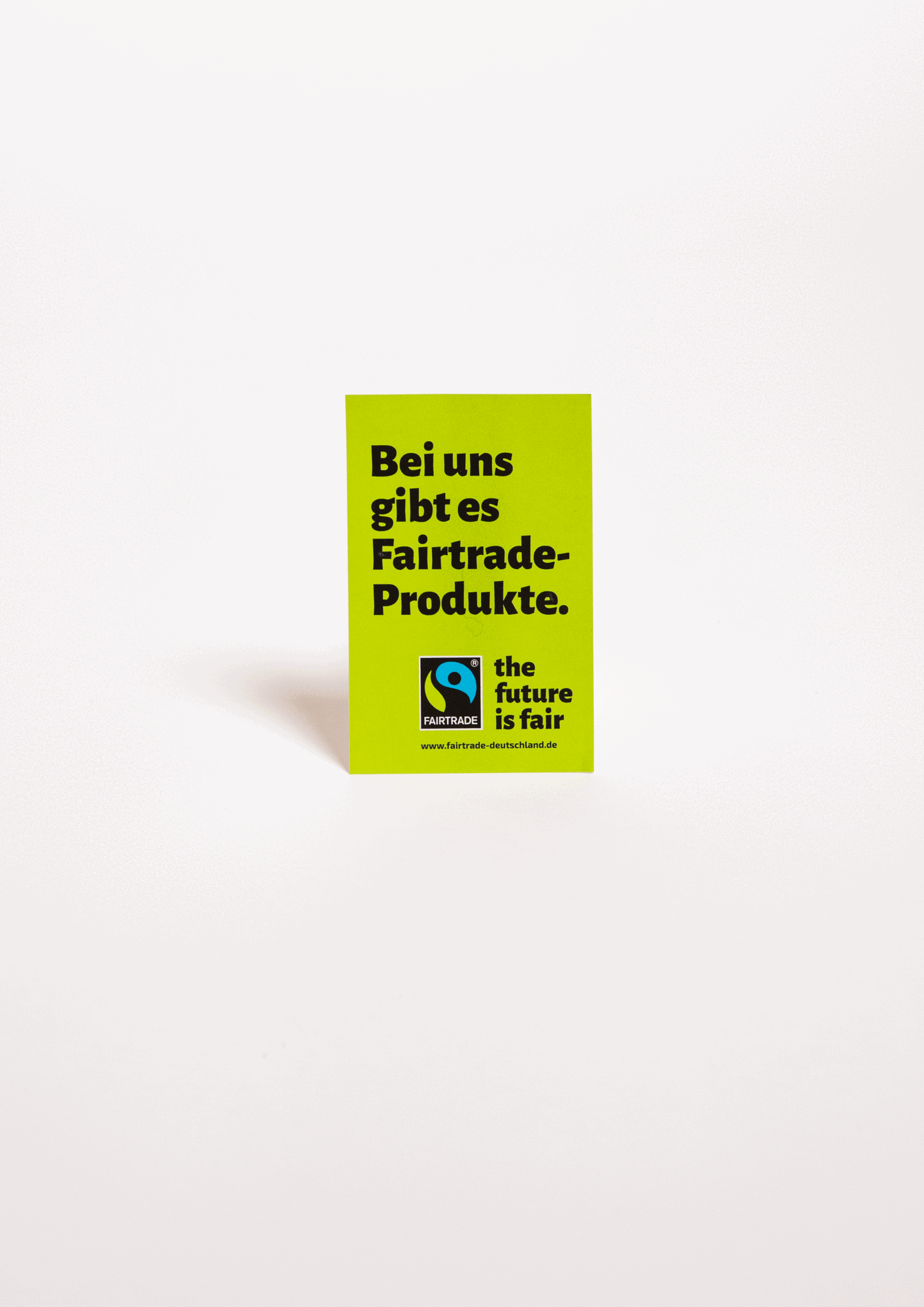 Aufkleber "Bei uns gibt es Fairtrade-Produkte"