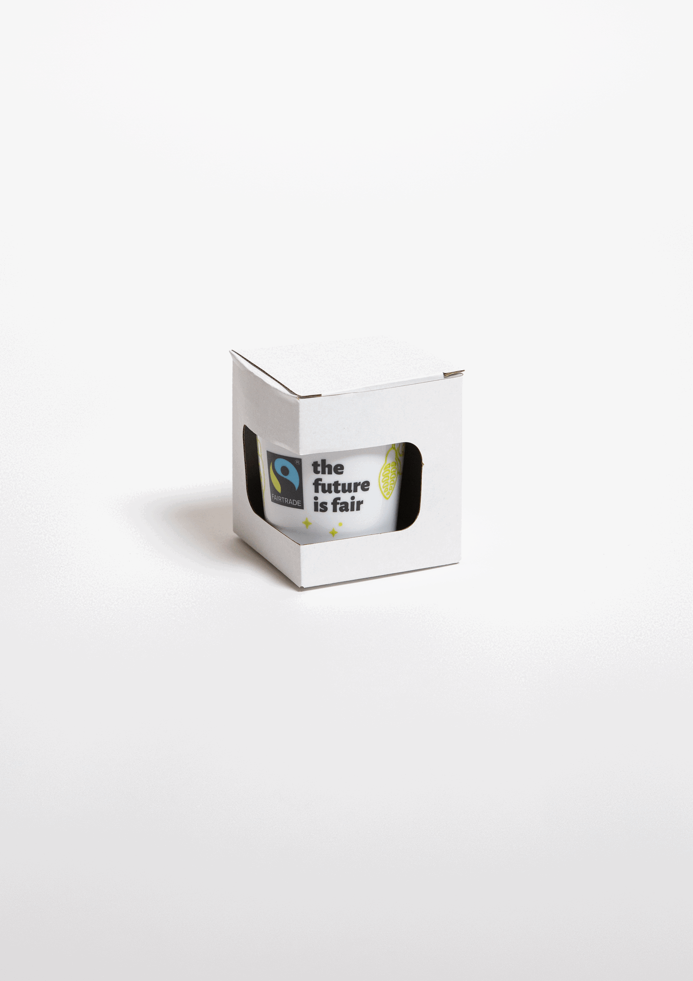 Tasse "the future is fair" inkl. Umkarton
