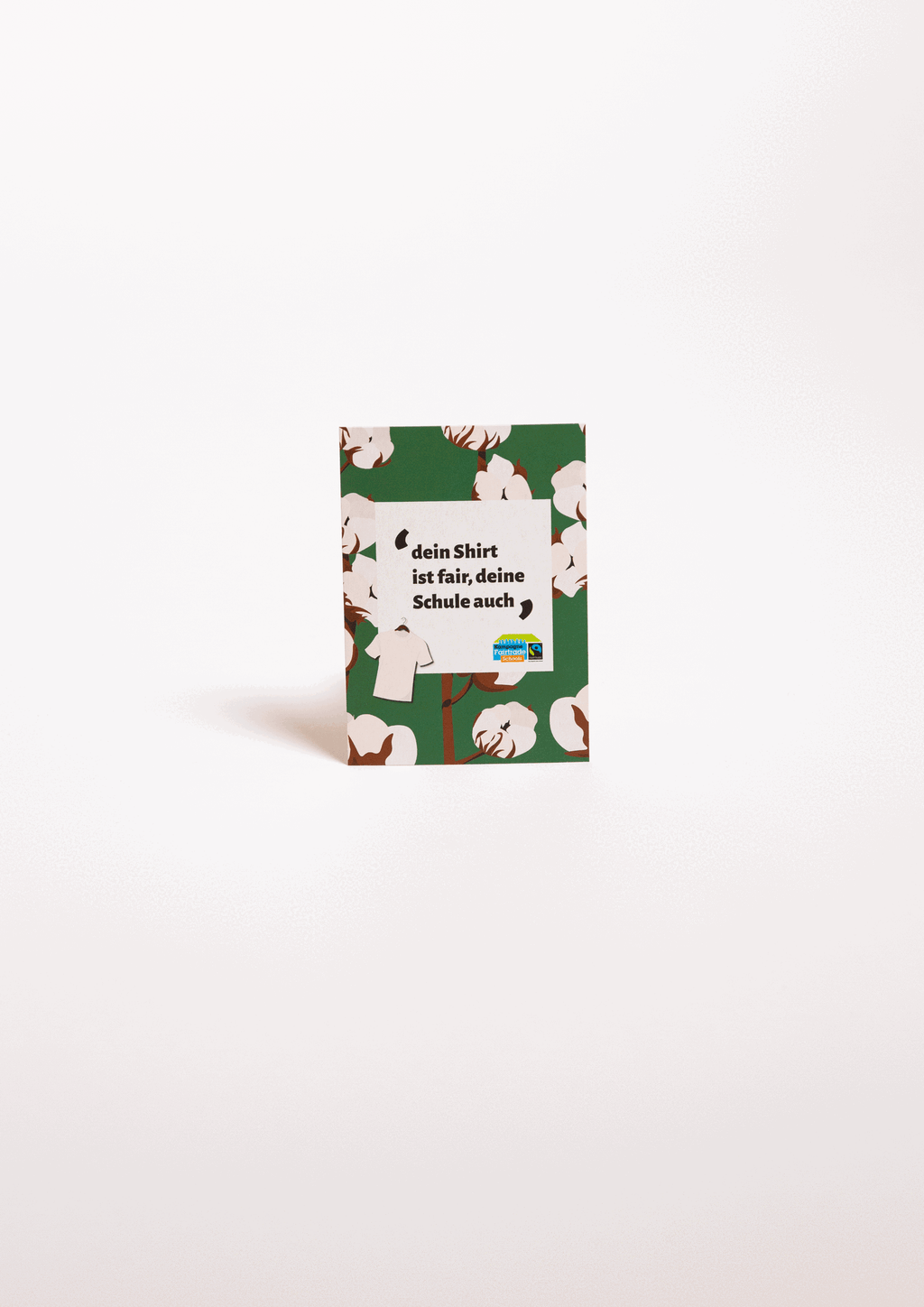 Fairtrade-Schools Postkarte Shirt