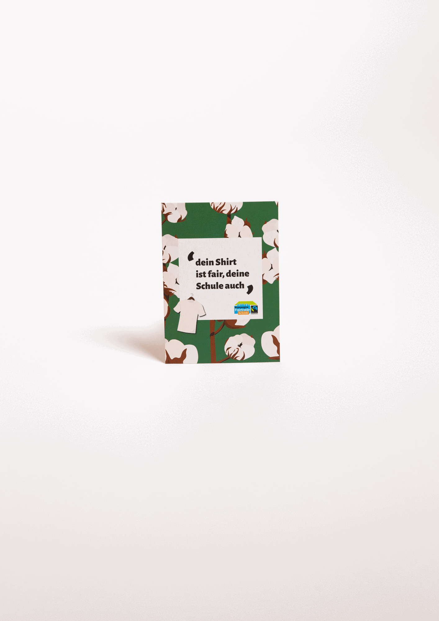 Fairtrade-Schools Postkarte Shirt