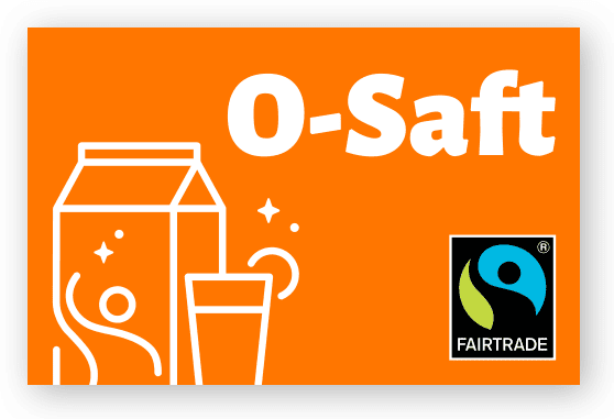 Anhänger Fairtrade O-Saft